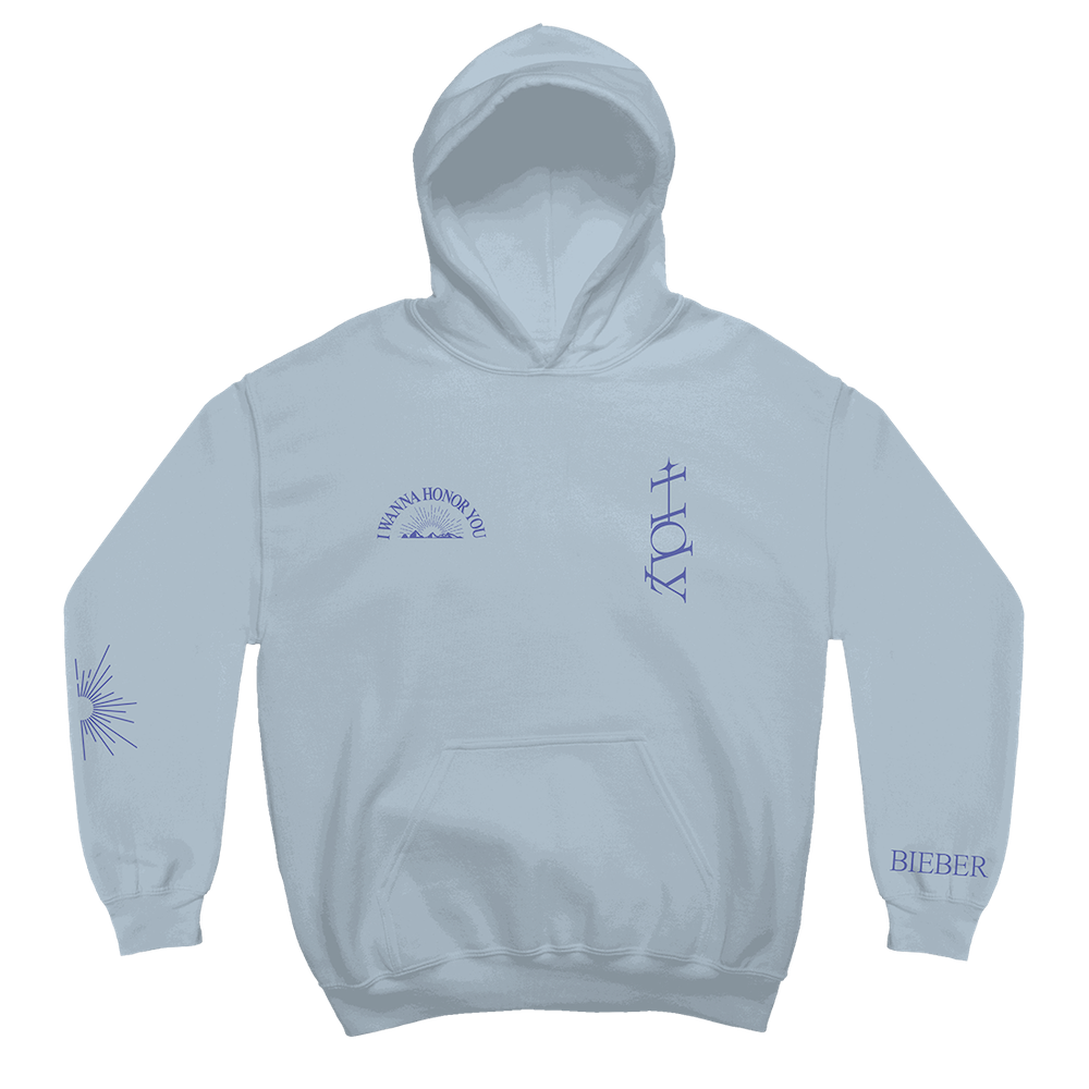 Justin bieber blue hoodie sales