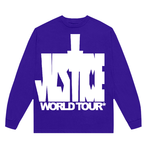 Justice World Tour Purple Long Sleeve Justin Bieber Shop