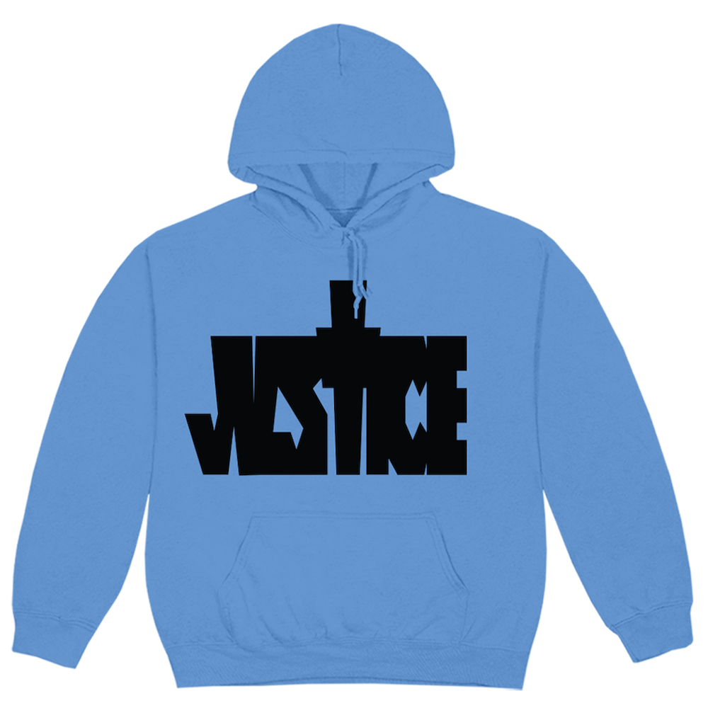 Justice 2025 logo hoodie
