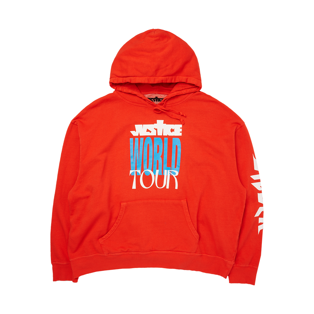 WORLD TOUR RED HOODIE FRONT