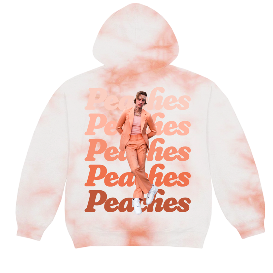 Peach tie dye hot sale sweatshirt