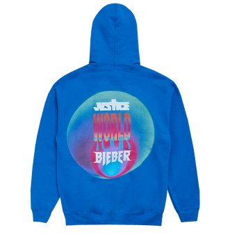 JUSTICE WORLD TOUR BLUE HOODIE BACK